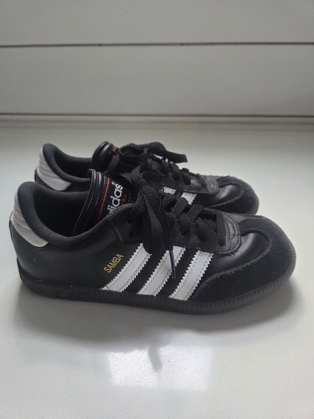 adidas Kids Samba Sneakers in Black and White - Picture 3 of 8
